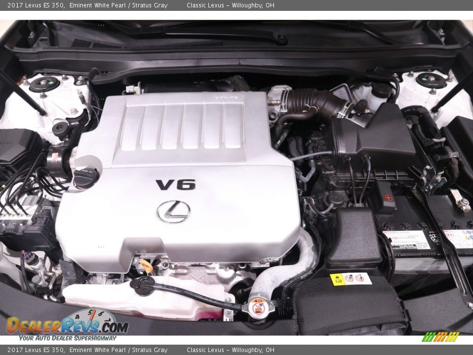 2017 Lexus ES 350 Eminent White Pearl / Stratus Gray Photo #22