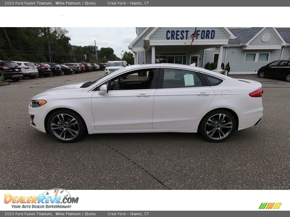2020 Ford Fusion Titanium White Platinum / Ebony Photo #4