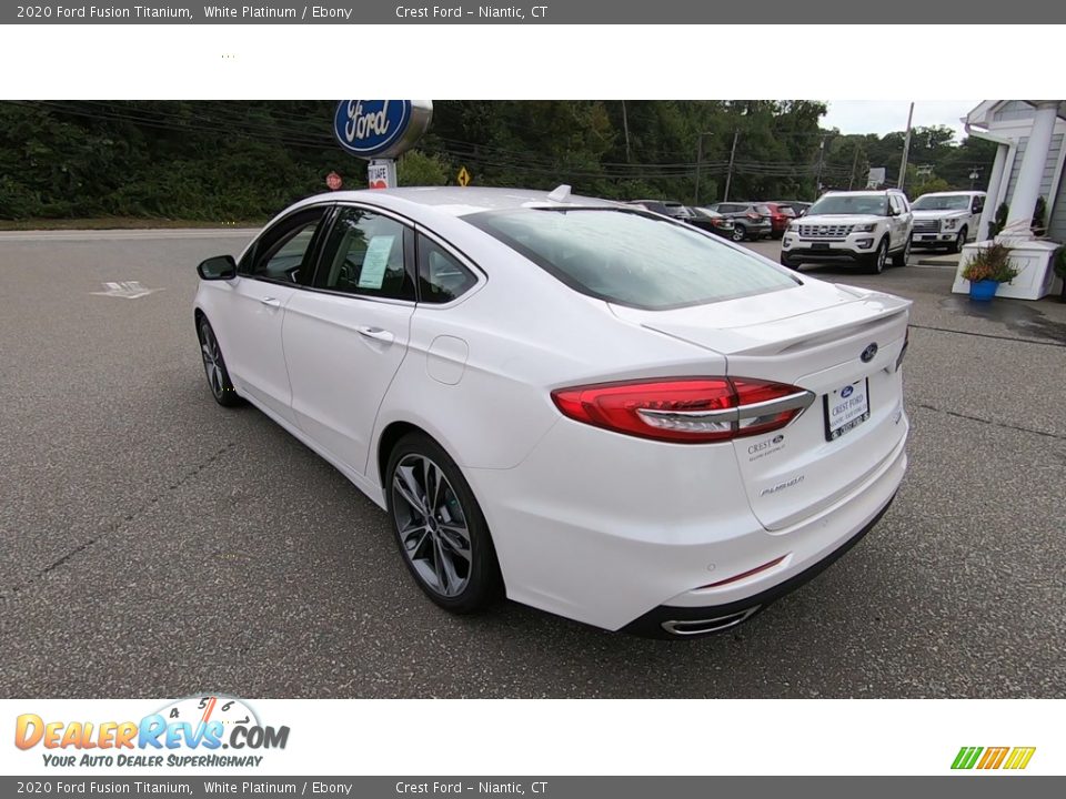 2020 Ford Fusion Titanium White Platinum / Ebony Photo #5