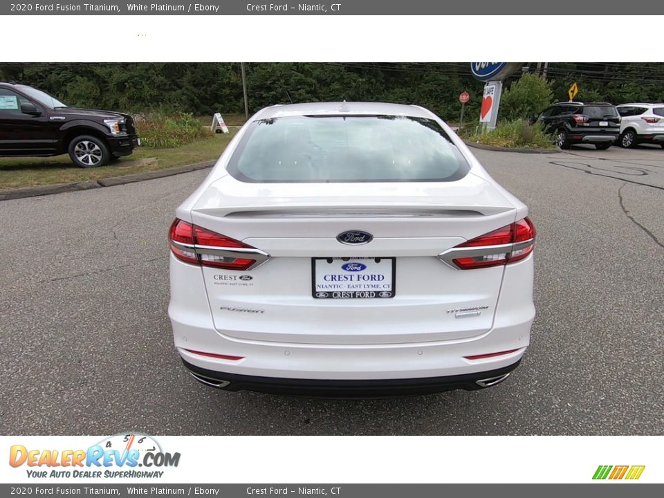 2020 Ford Fusion Titanium White Platinum / Ebony Photo #6