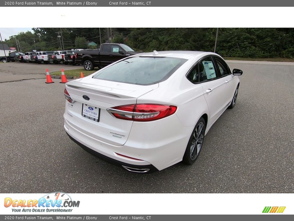 2020 Ford Fusion Titanium White Platinum / Ebony Photo #7