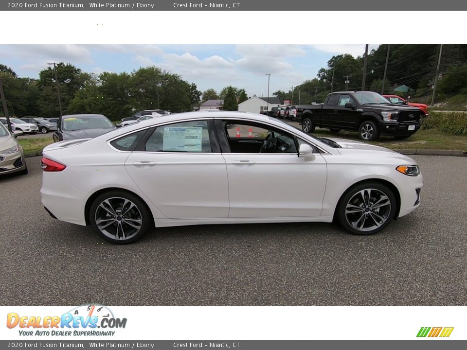 2020 Ford Fusion Titanium White Platinum / Ebony Photo #8