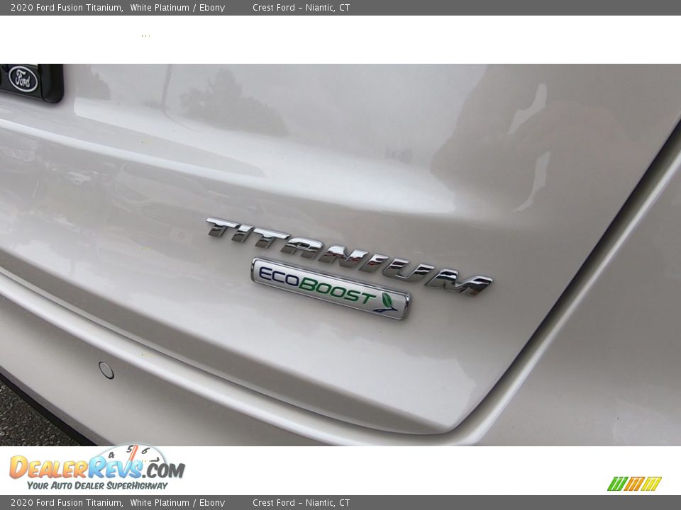 2020 Ford Fusion Titanium White Platinum / Ebony Photo #9