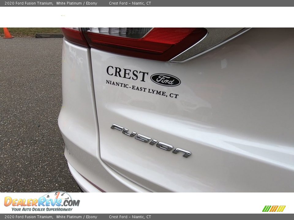 2020 Ford Fusion Titanium White Platinum / Ebony Photo #10