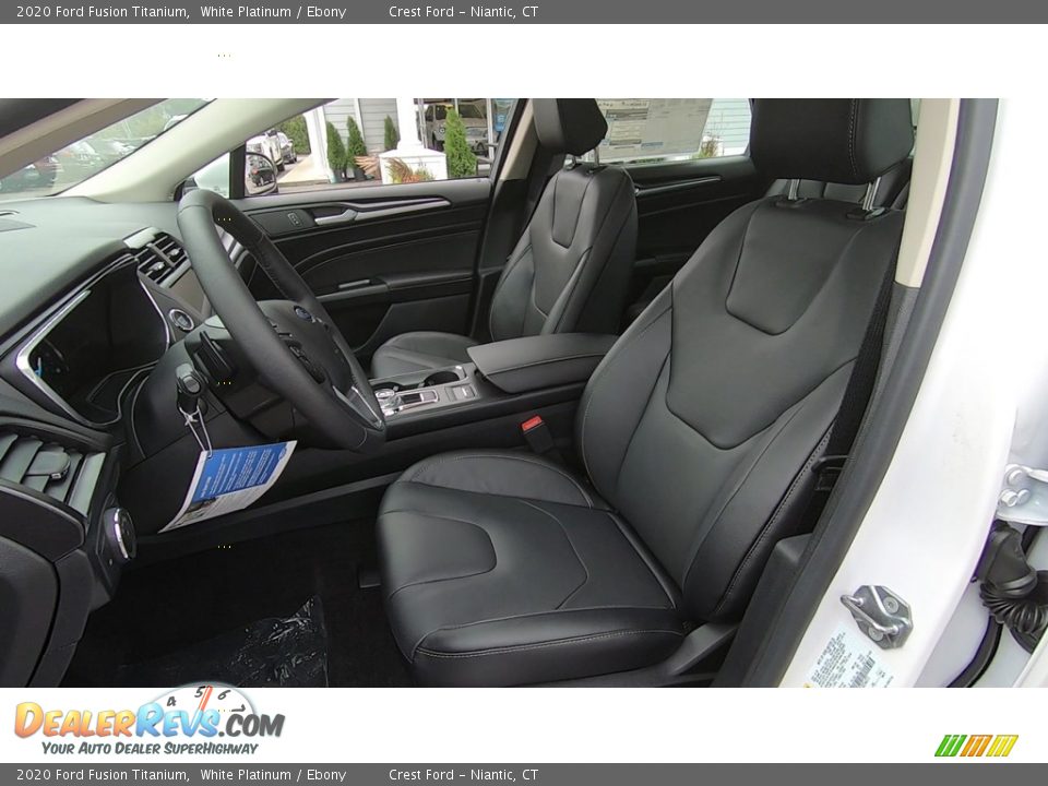 2020 Ford Fusion Titanium White Platinum / Ebony Photo #12
