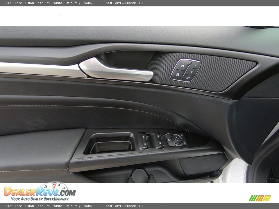 2020 Ford Fusion Titanium White Platinum / Ebony Photo #13