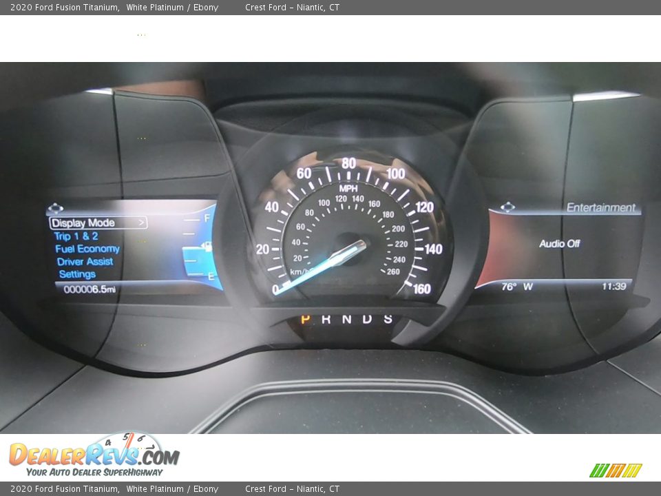 2020 Ford Fusion Titanium White Platinum / Ebony Photo #14