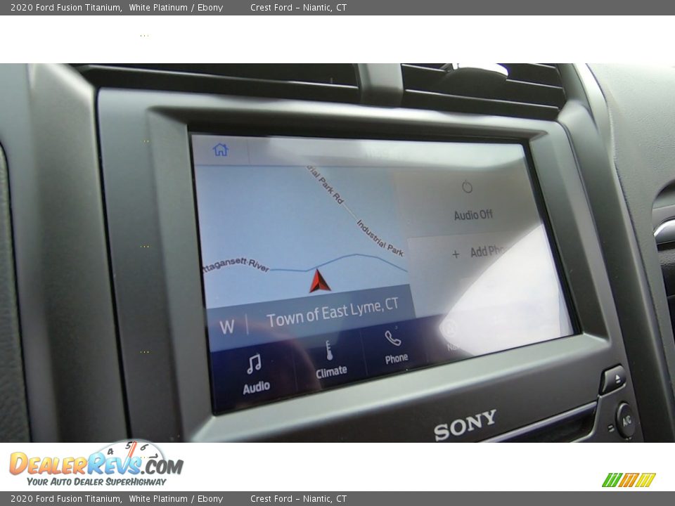2020 Ford Fusion Titanium White Platinum / Ebony Photo #15