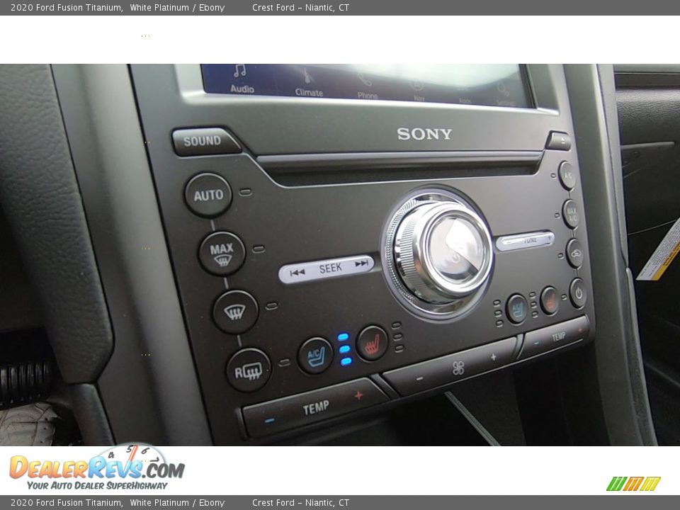 2020 Ford Fusion Titanium White Platinum / Ebony Photo #16