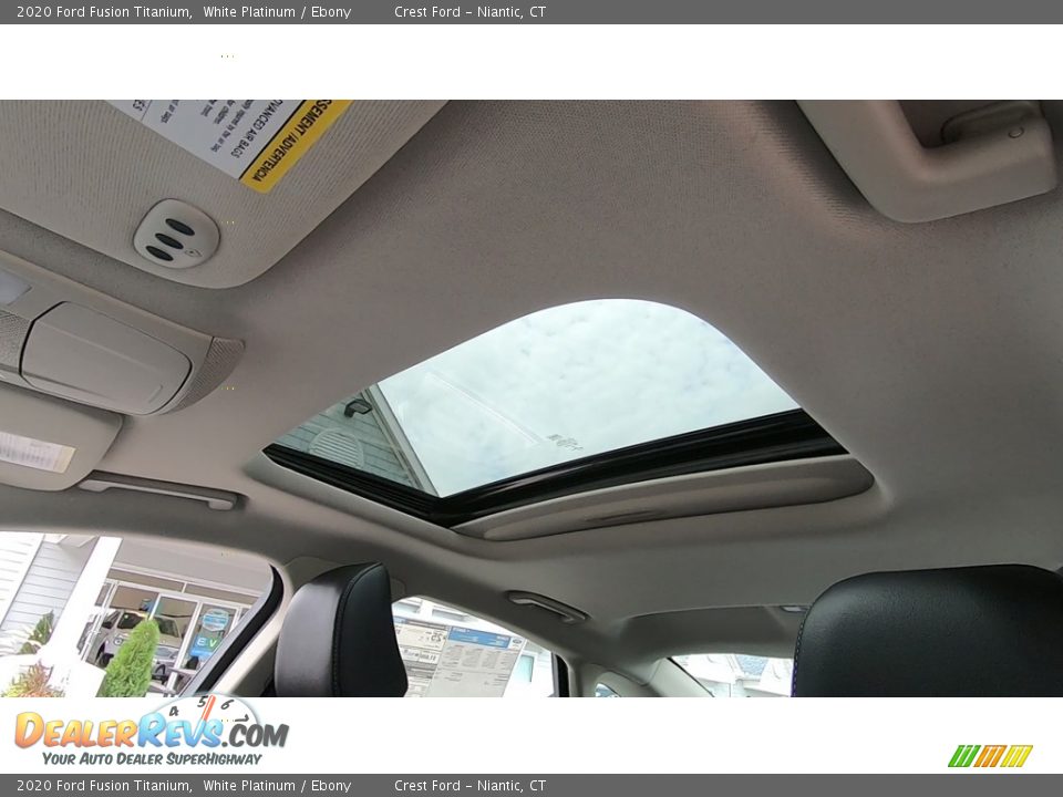2020 Ford Fusion Titanium White Platinum / Ebony Photo #18