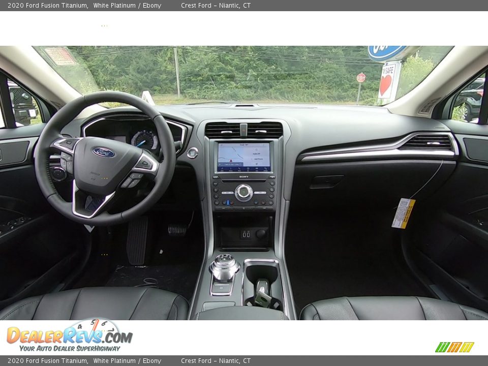 2020 Ford Fusion Titanium White Platinum / Ebony Photo #20