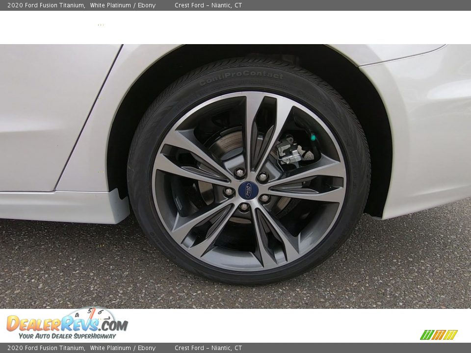 2020 Ford Fusion Titanium White Platinum / Ebony Photo #21