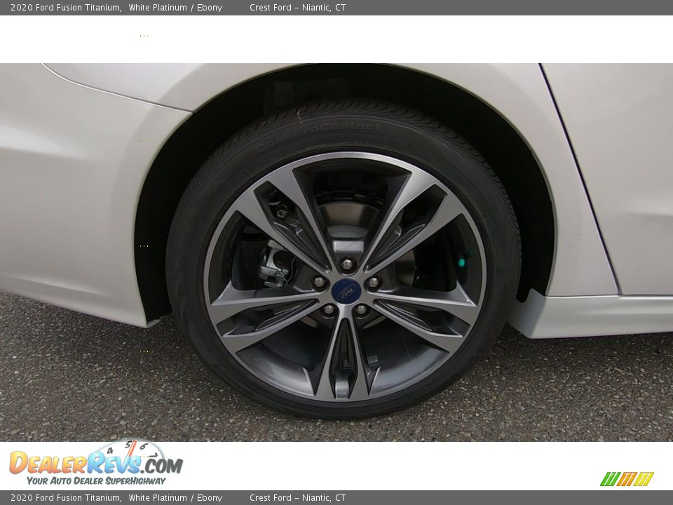 2020 Ford Fusion Titanium White Platinum / Ebony Photo #23