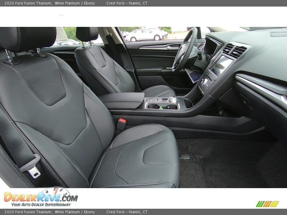 2020 Ford Fusion Titanium White Platinum / Ebony Photo #25