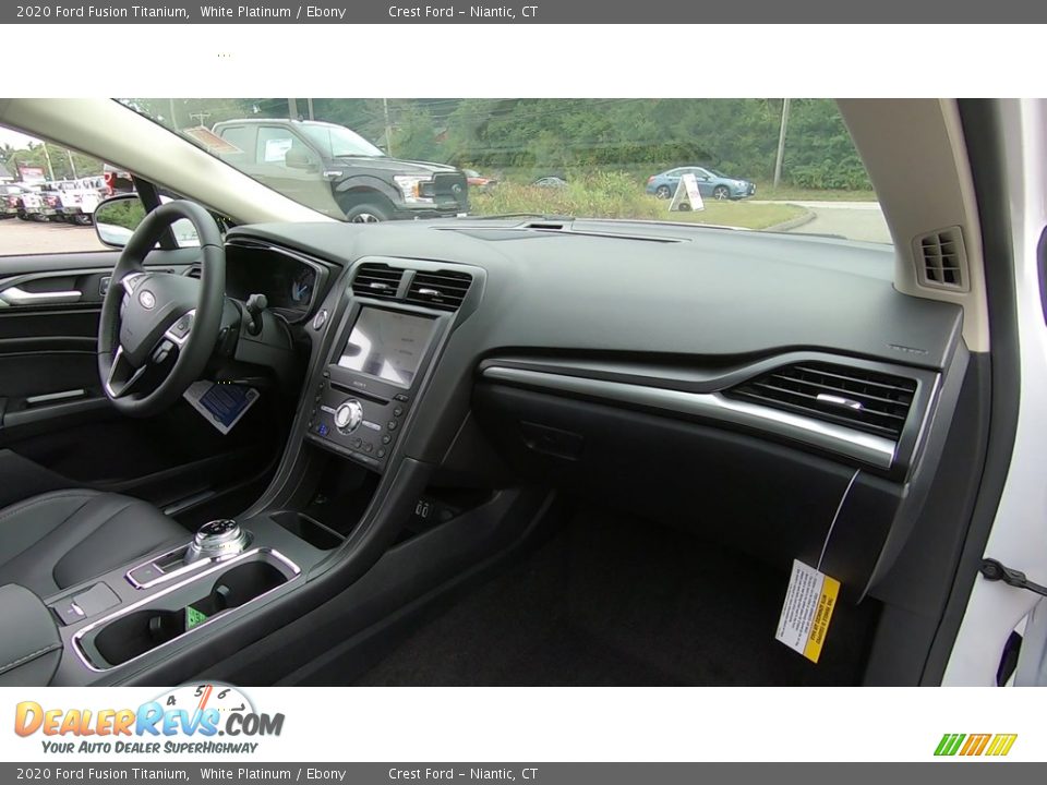 2020 Ford Fusion Titanium White Platinum / Ebony Photo #26