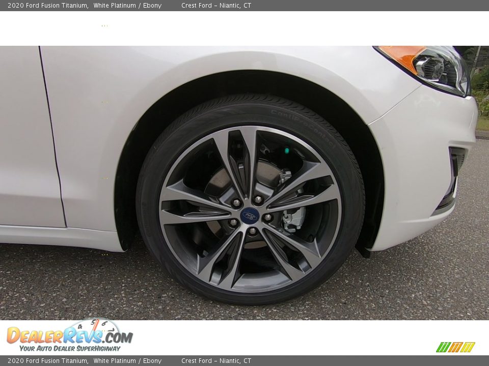 2020 Ford Fusion Titanium White Platinum / Ebony Photo #27