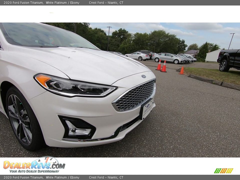 2020 Ford Fusion Titanium White Platinum / Ebony Photo #28