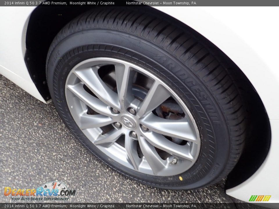 2014 Infiniti Q 50 3.7 AWD Premium Moonlight White / Graphite Photo #14