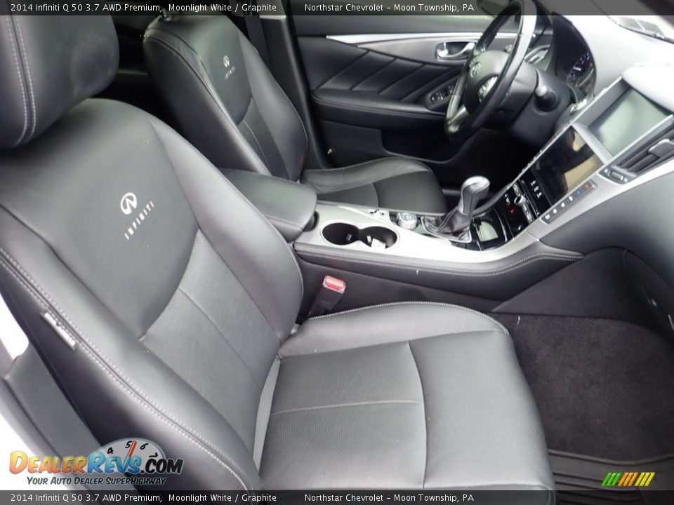 2014 Infiniti Q 50 3.7 AWD Premium Moonlight White / Graphite Photo #15