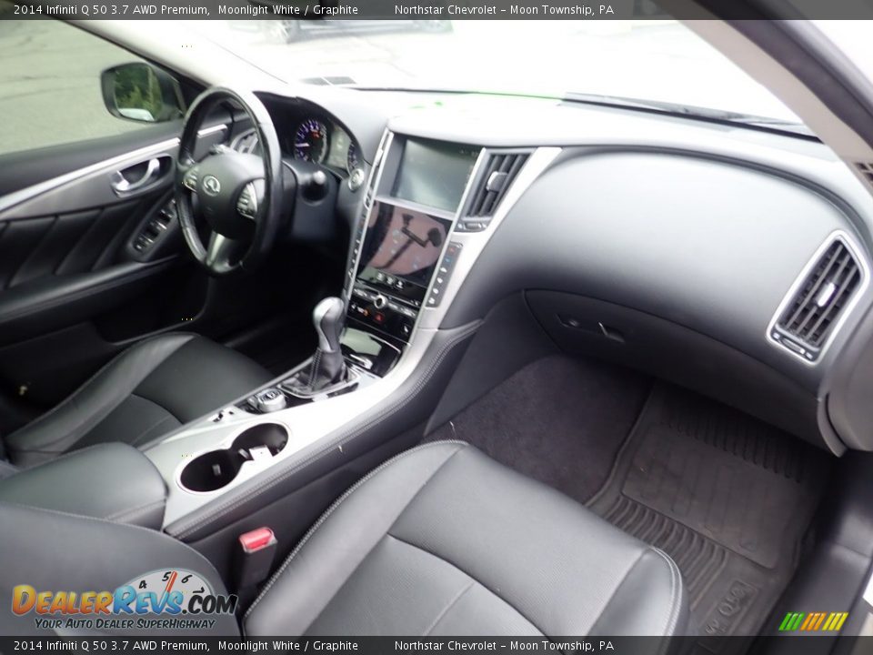 2014 Infiniti Q 50 3.7 AWD Premium Moonlight White / Graphite Photo #16