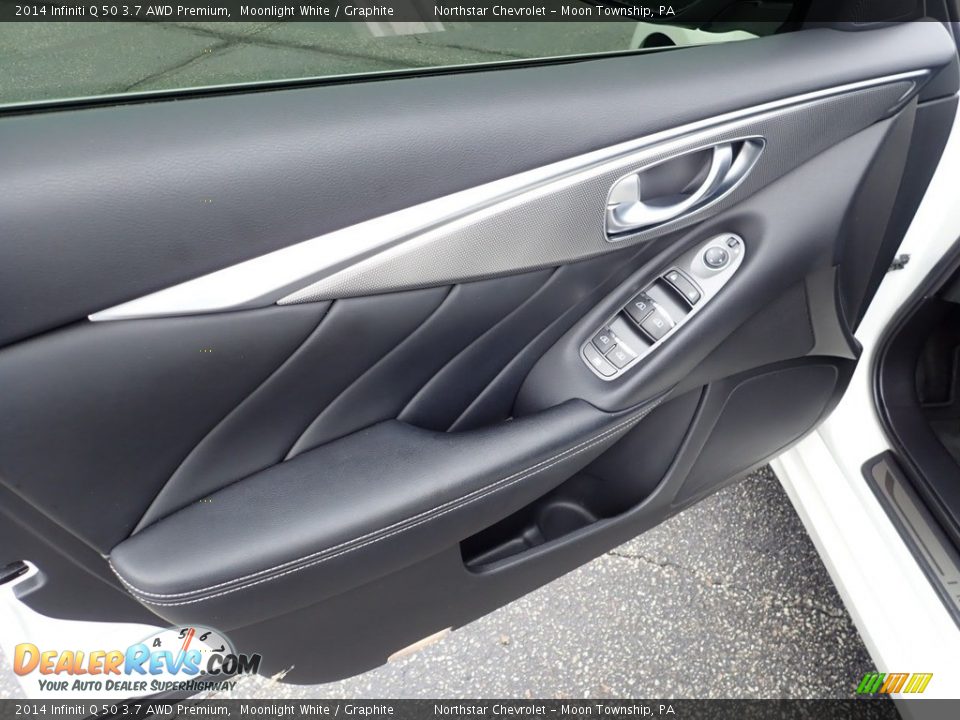 2014 Infiniti Q 50 3.7 AWD Premium Moonlight White / Graphite Photo #23