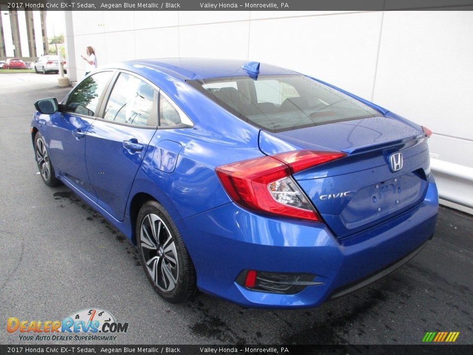 2017 Honda Civic EX-T Sedan Aegean Blue Metallic / Black Photo #3