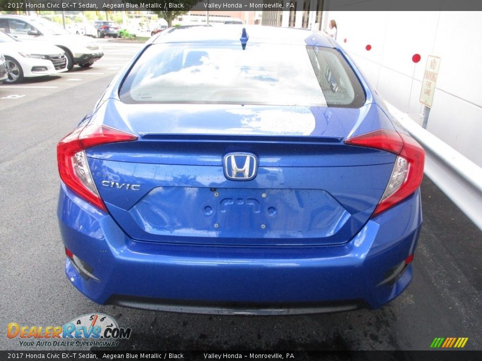 2017 Honda Civic EX-T Sedan Aegean Blue Metallic / Black Photo #4