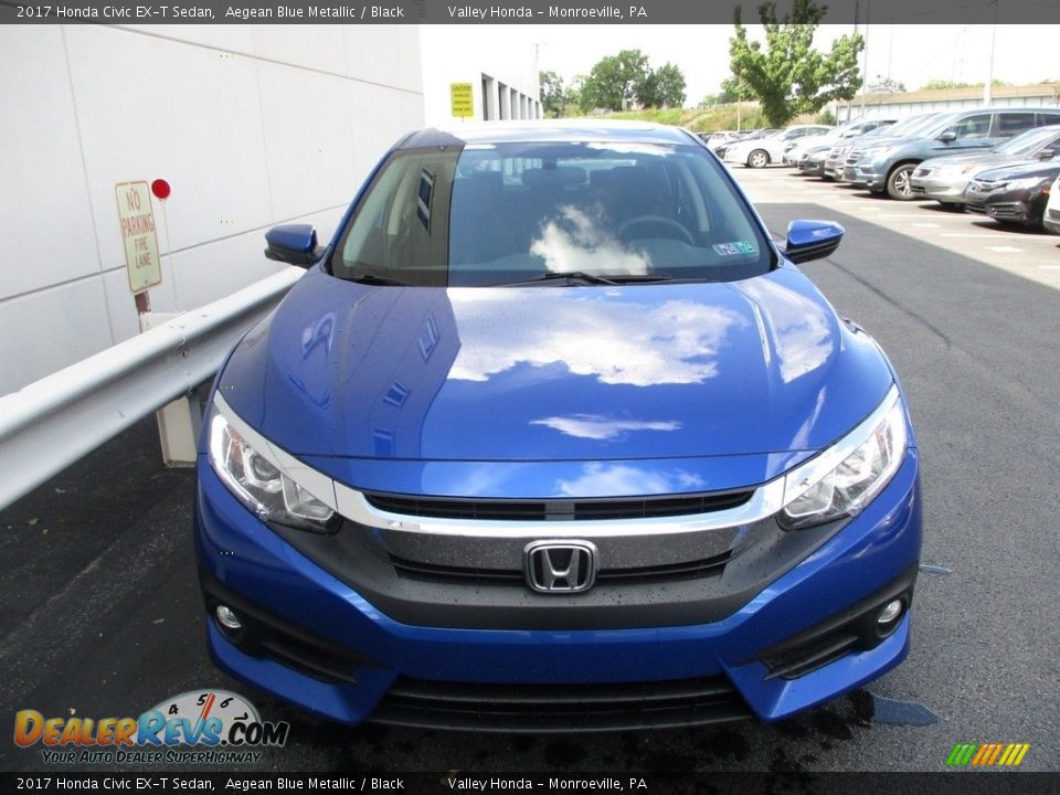 2017 Honda Civic EX-T Sedan Aegean Blue Metallic / Black Photo #7