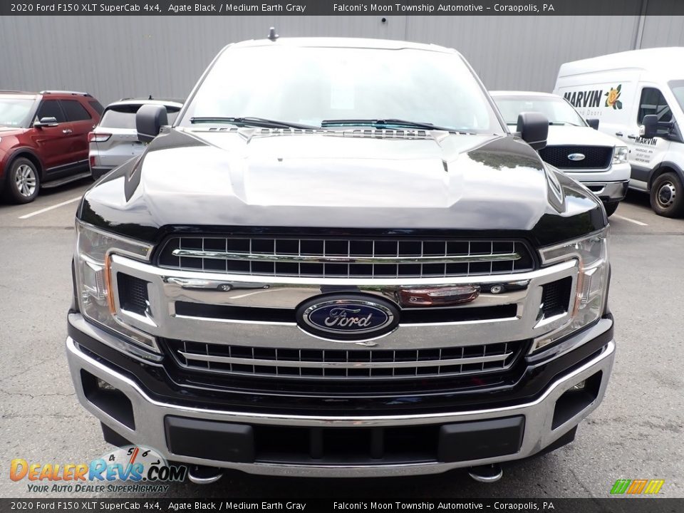 2020 Ford F150 XLT SuperCab 4x4 Agate Black / Medium Earth Gray Photo #4