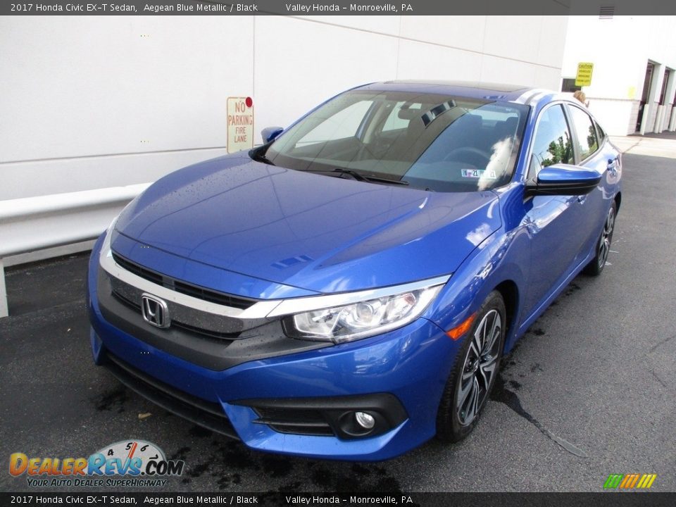 2017 Honda Civic EX-T Sedan Aegean Blue Metallic / Black Photo #8