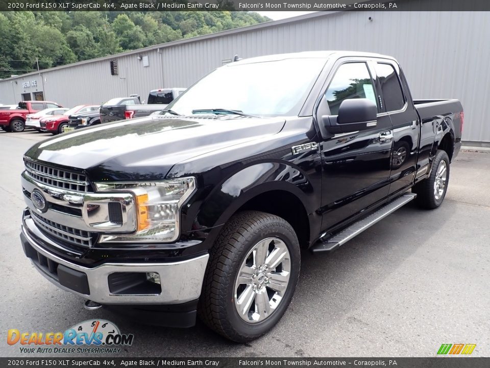 2020 Ford F150 XLT SuperCab 4x4 Agate Black / Medium Earth Gray Photo #5