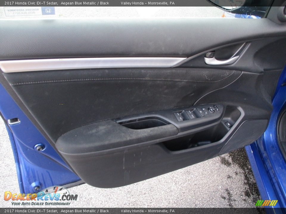 2017 Honda Civic EX-T Sedan Aegean Blue Metallic / Black Photo #9