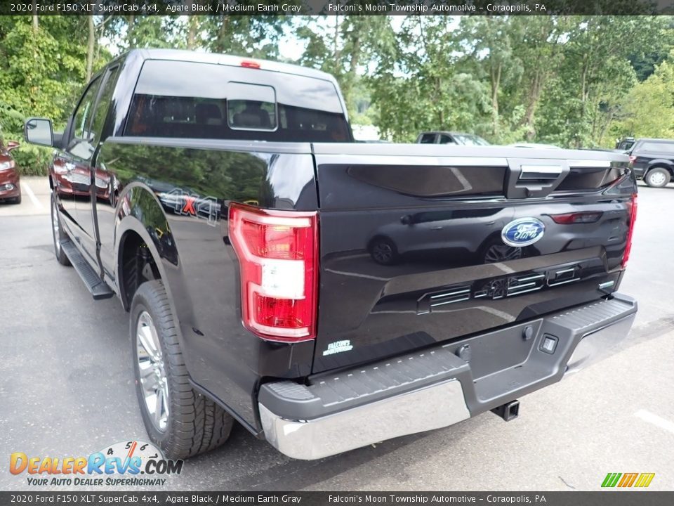 2020 Ford F150 XLT SuperCab 4x4 Agate Black / Medium Earth Gray Photo #6