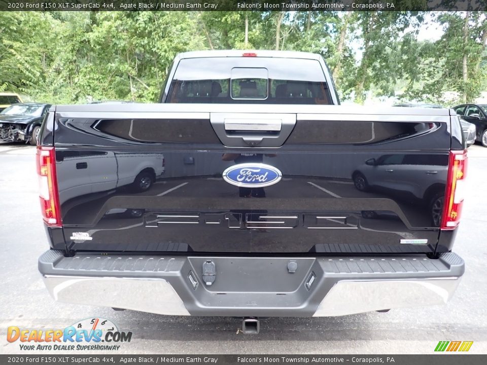 2020 Ford F150 XLT SuperCab 4x4 Agate Black / Medium Earth Gray Photo #7