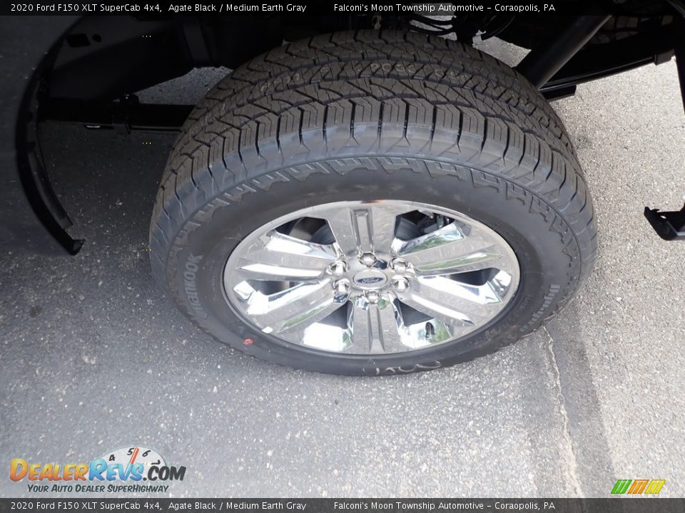 2020 Ford F150 XLT SuperCab 4x4 Agate Black / Medium Earth Gray Photo #8