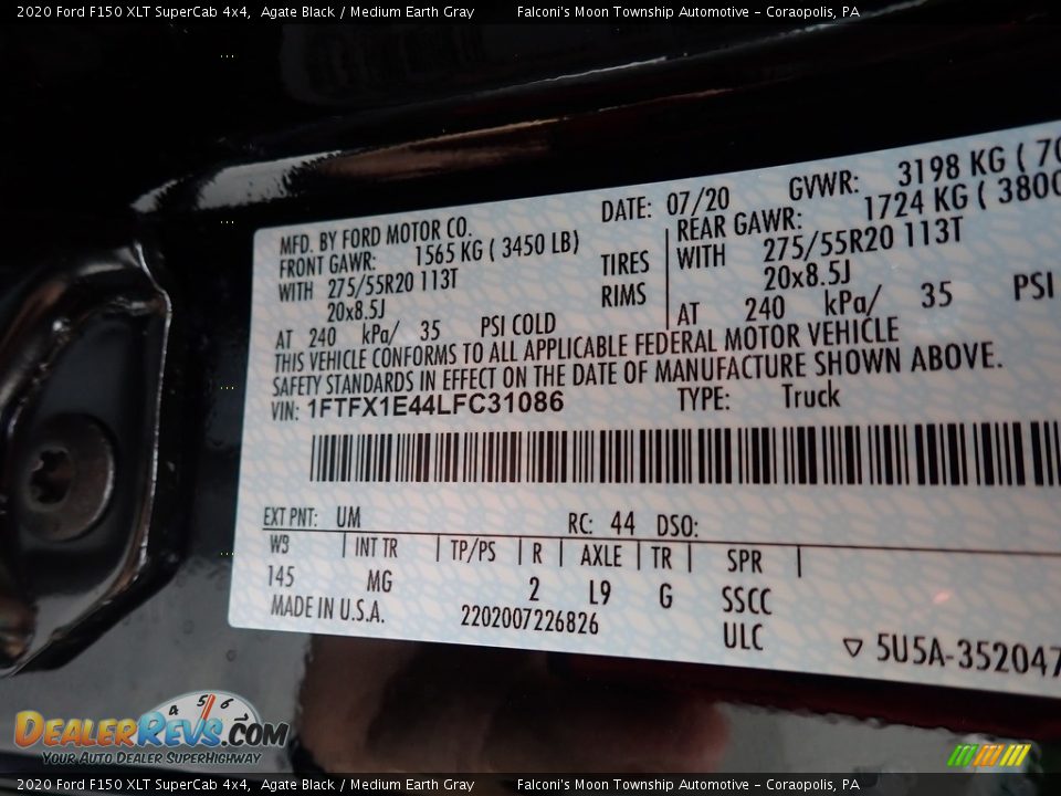 2020 Ford F150 XLT SuperCab 4x4 Agate Black / Medium Earth Gray Photo #9