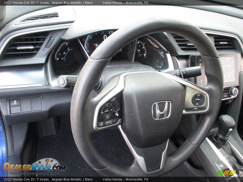 2017 Honda Civic EX-T Sedan Aegean Blue Metallic / Black Photo #13