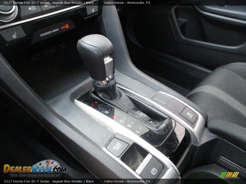 2017 Honda Civic EX-T Sedan Aegean Blue Metallic / Black Photo #14