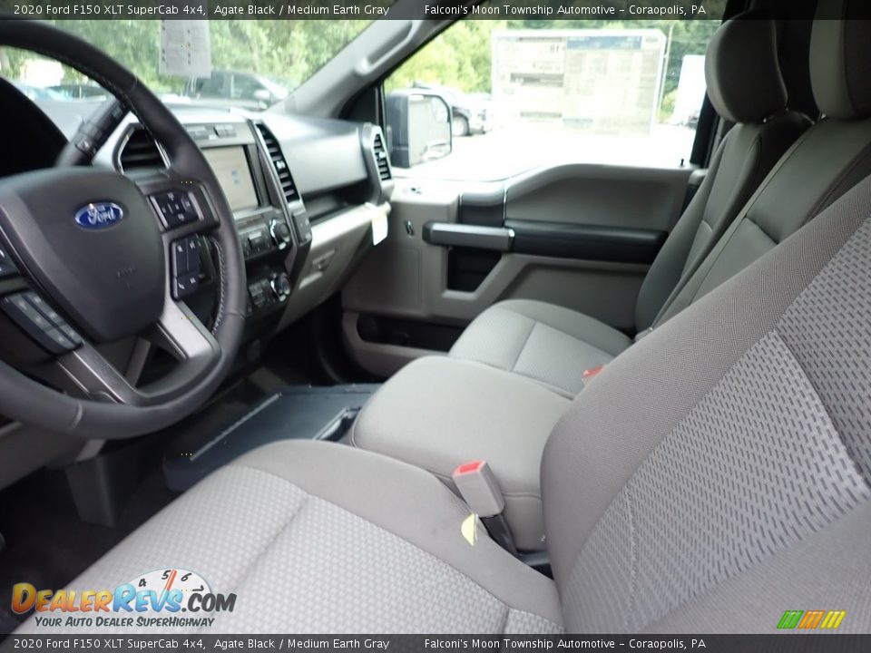 2020 Ford F150 XLT SuperCab 4x4 Agate Black / Medium Earth Gray Photo #11