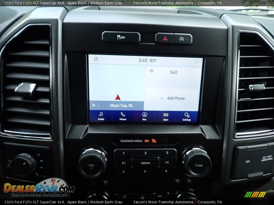 2020 Ford F150 XLT SuperCab 4x4 Agate Black / Medium Earth Gray Photo #13