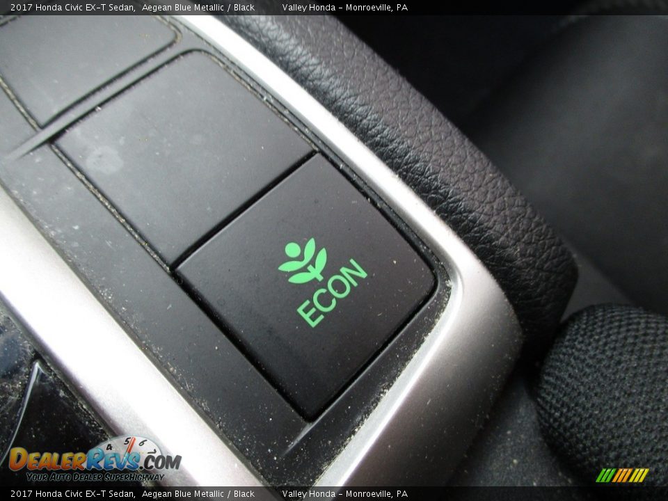 2017 Honda Civic EX-T Sedan Aegean Blue Metallic / Black Photo #17