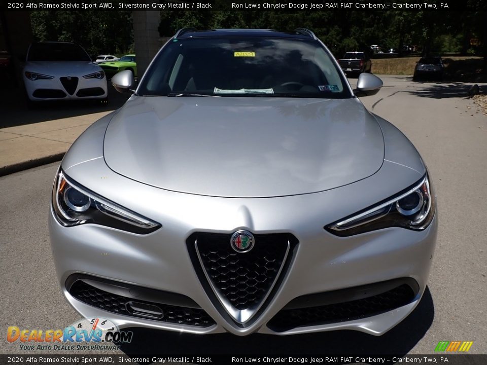 2020 Alfa Romeo Stelvio Sport AWD Silverstone Gray Metallic / Black Photo #2