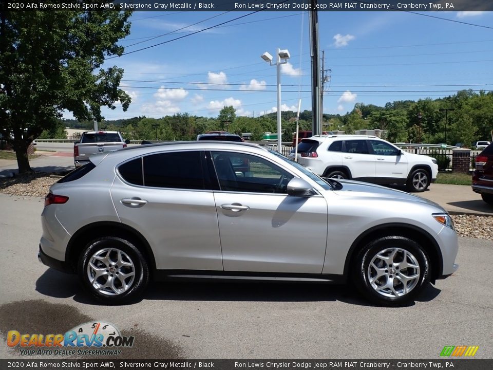 Silverstone Gray Metallic 2020 Alfa Romeo Stelvio Sport AWD Photo #4