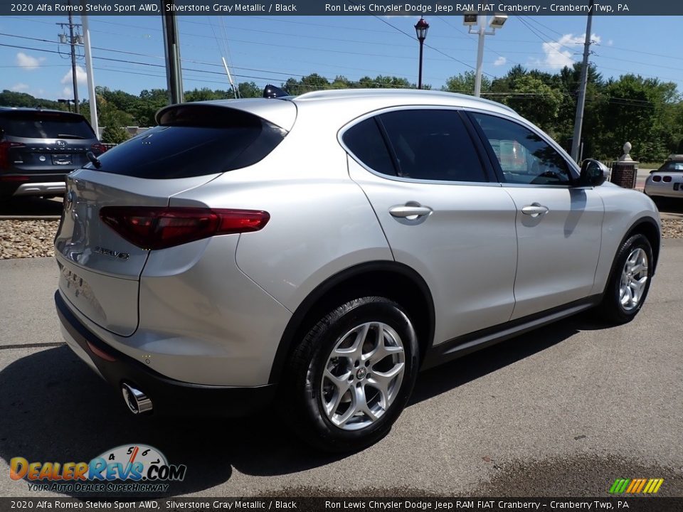 2020 Alfa Romeo Stelvio Sport AWD Silverstone Gray Metallic / Black Photo #5