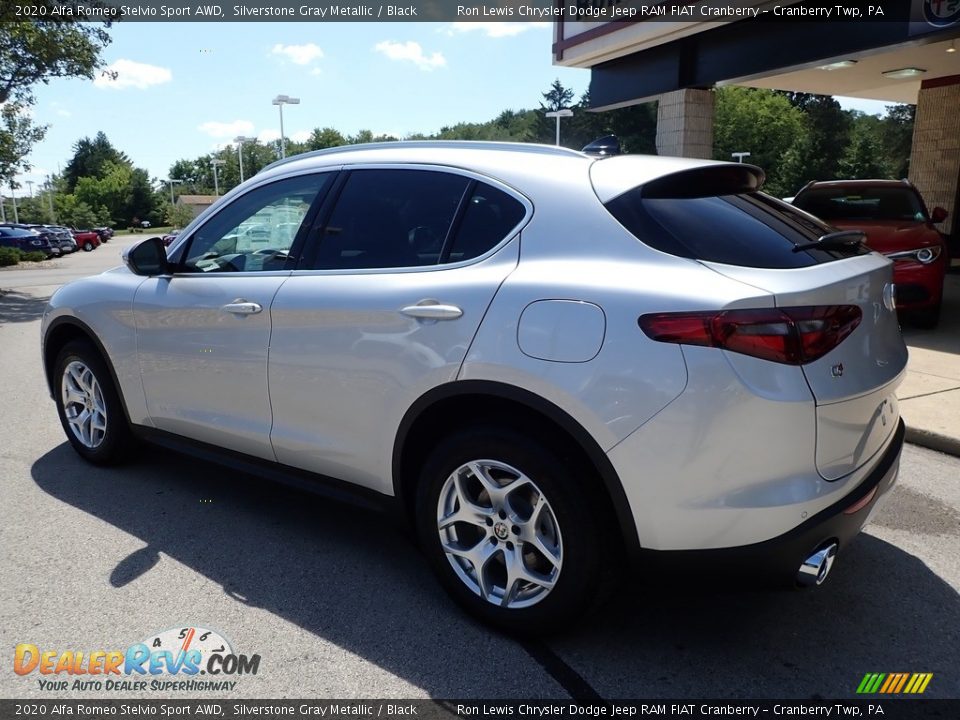 2020 Alfa Romeo Stelvio Sport AWD Silverstone Gray Metallic / Black Photo #8