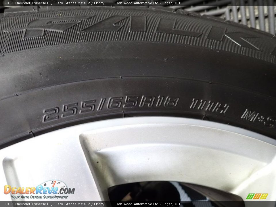 2012 Chevrolet Traverse LT Black Granite Metallic / Ebony Photo #18