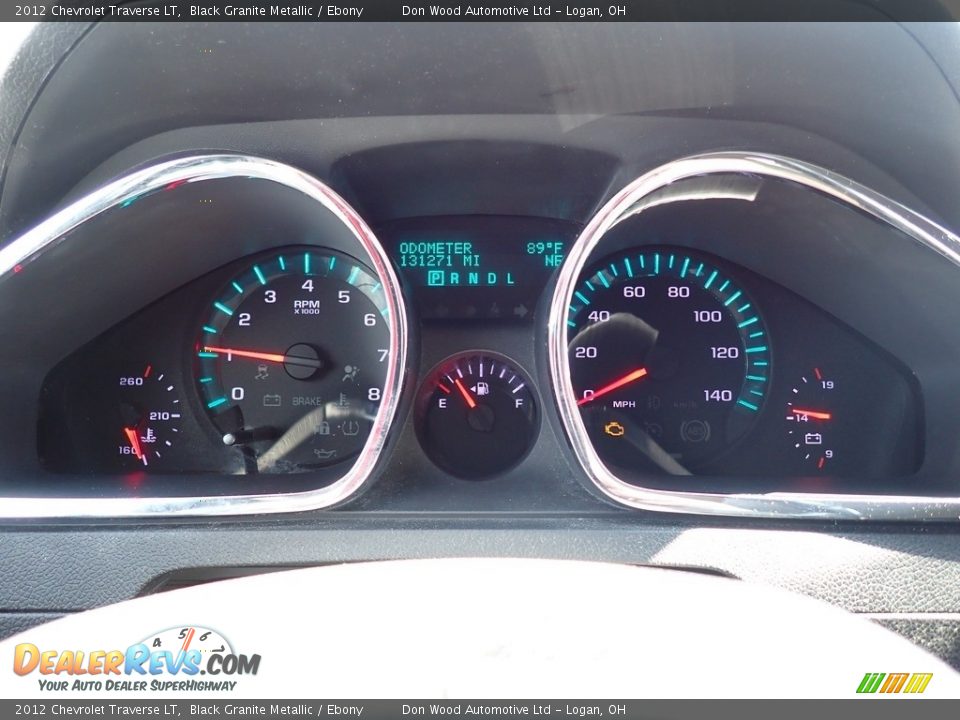 2012 Chevrolet Traverse LT Black Granite Metallic / Ebony Photo #23