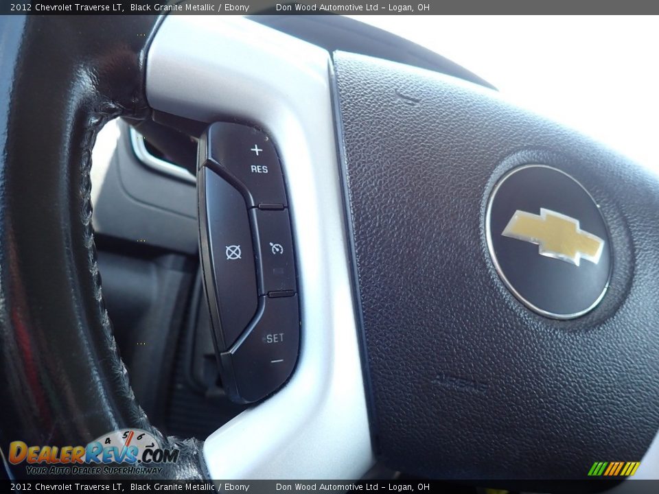 2012 Chevrolet Traverse LT Black Granite Metallic / Ebony Photo #26