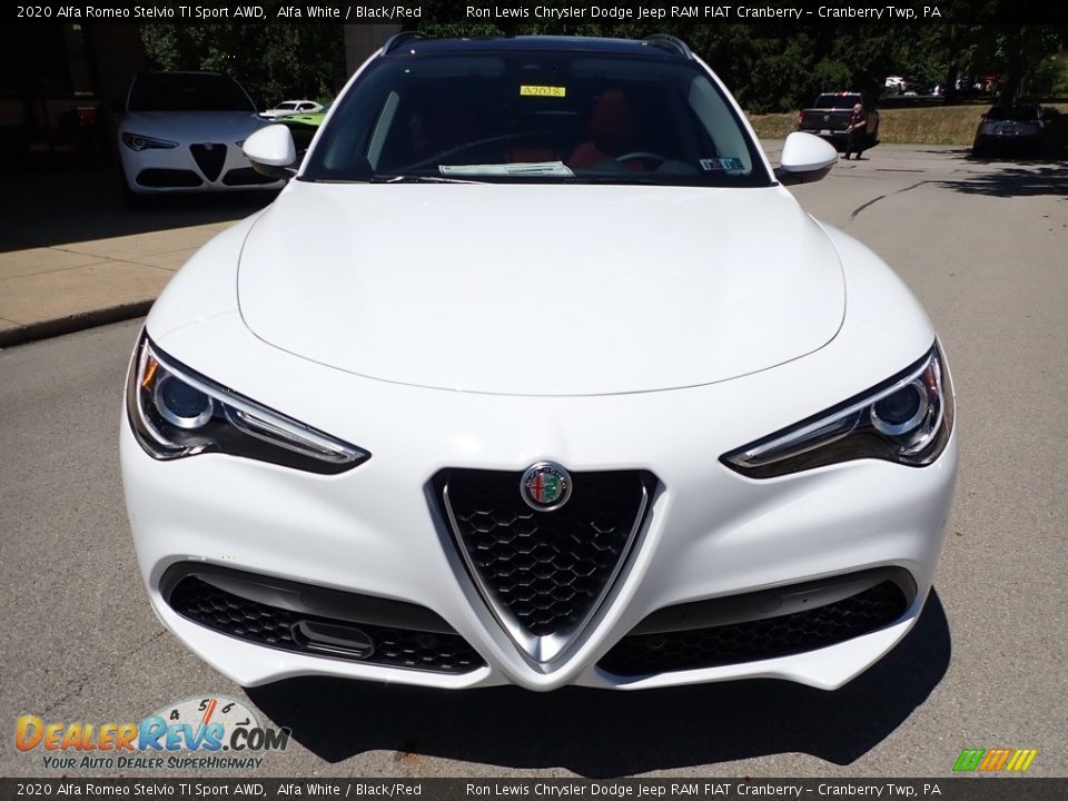 2020 Alfa Romeo Stelvio TI Sport AWD Alfa White / Black/Red Photo #2