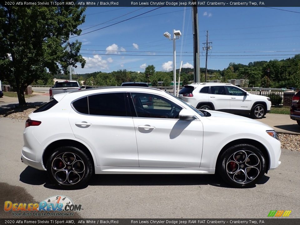 2020 Alfa Romeo Stelvio TI Sport AWD Alfa White / Black/Red Photo #4